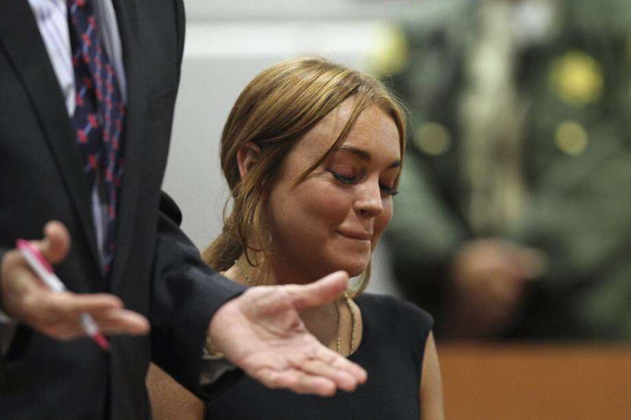 Lindsey Lohan en el Tribunal Superior de Los Ángeles, el 30 de enero de 2013. / AFP