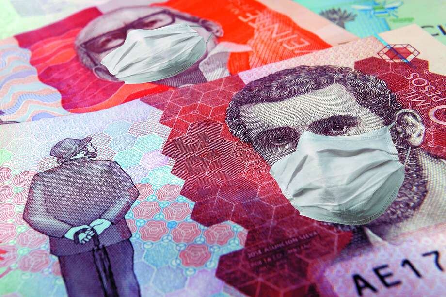The pandemic caused by the covid-19 coronavirus has caused a crisis in the Colombian economy. This photo represents the difficult moment that is being lived at all levels, especially the lowest ones represented by the smallest denomination banknotes.