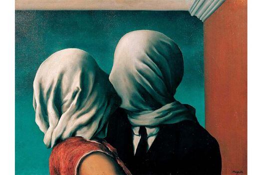 "Los amantes", de René Magritte. 