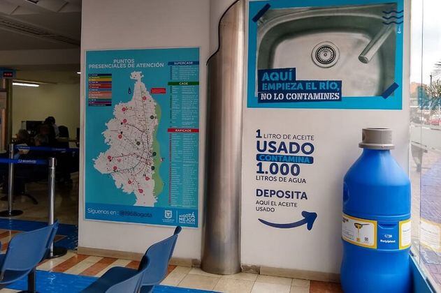 Bogotá cuenta con 25 contenedores para la recolección de aceite de cocina usado