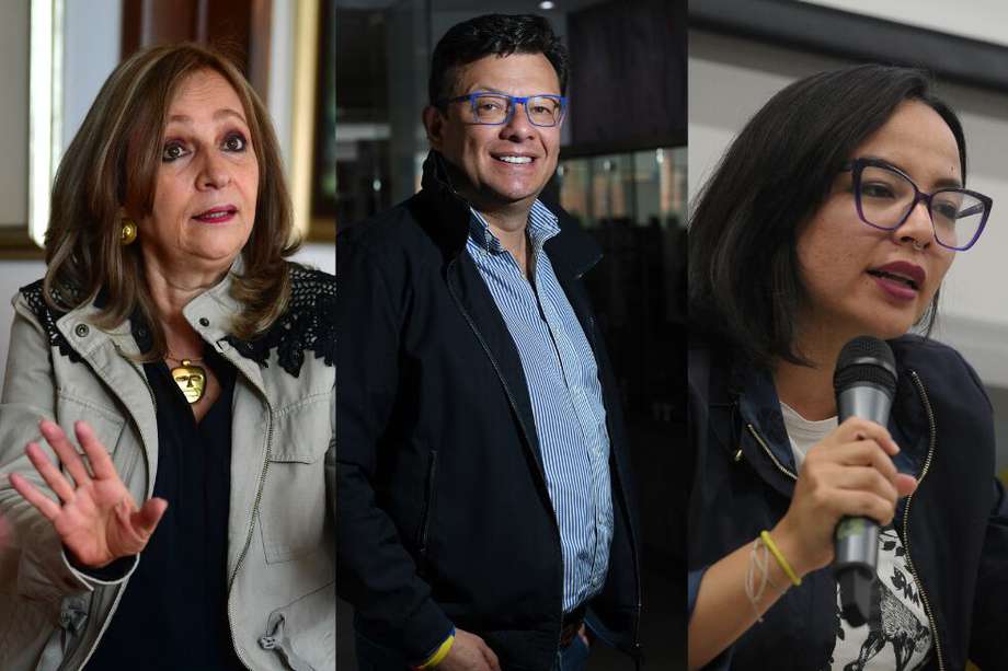 Ángela Robledo, Hollman Morris y Jennifer Pedraza.