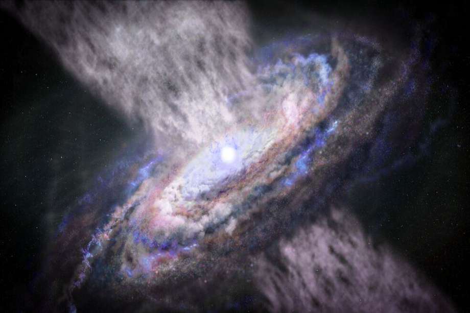 Los cuásares -agujeros negros supermasivos- son, paradójicamente, algunos de los objetos más brillantes del universo, según explica la Nasa.