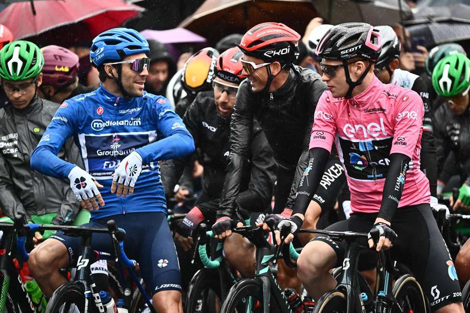Los líderes de las clasificaciones del Giro de Italia 2023.