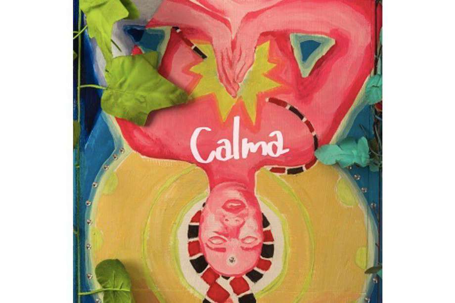 "Calma", portada del sencillo, inspirada en la serie de pinturas Portas de la artista brasileña, Marcela Cantuária.