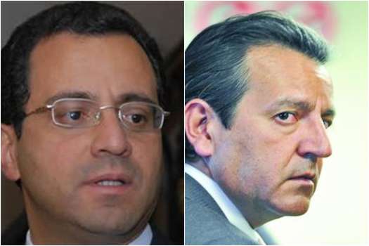 César Mauricio Velásquez y Edmundo del Castillo, exfuncionarios de la Casa de Nariño durante el gobierno de Álvaro Uribe Vélez.