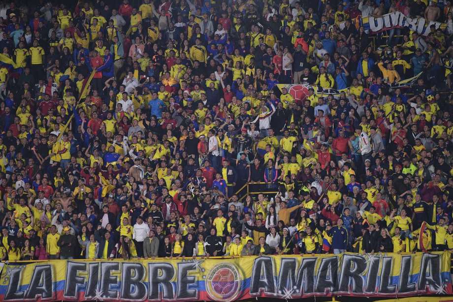 Imagen de la barra La Fiebre Amarilla, que nació en 2016 y desde entonces ha creado filiales en todo el país para apoyar a la selección de Colombia.