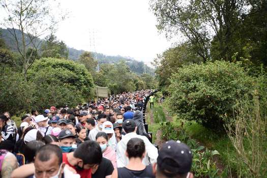 Con corte a las 10 a.m. han ascendido por el sendero de Monserrate 22 mil personas.