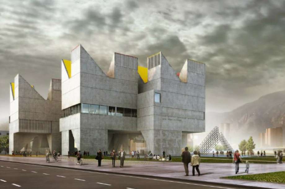 Este es el render de cómo será el Museo de Memoria, a cargo del CNMH, y cuya primera piedra será puesta en un evento simbólico este miércoles en Bogotá. / Archivo CNMH. 