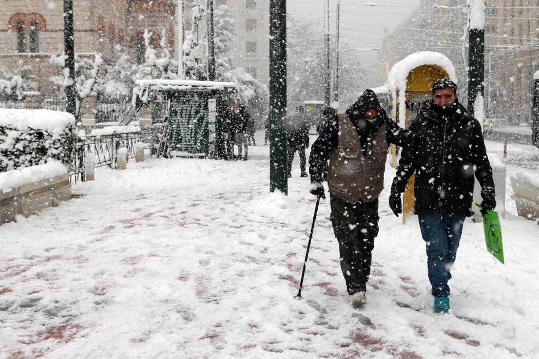 Grecia temporal nieve 2021