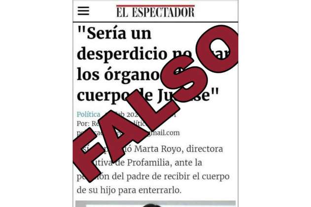El Espectador aclara que es falsa la noticia sobre órganos del feto abortado en Popayán