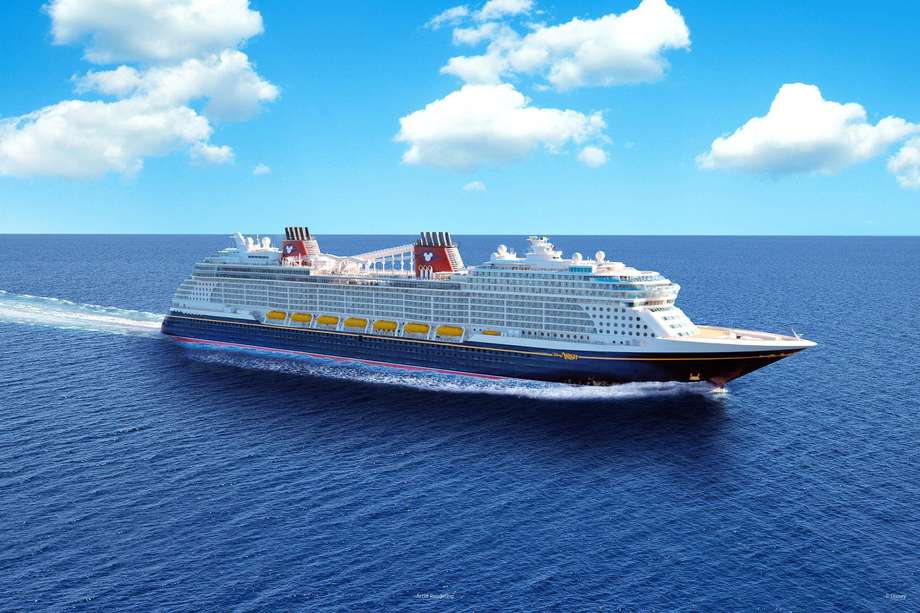 Fotografía cedida por la compañía Disney Cruise Line donde se aprecia su quinto barco crucero, el Disney Wish.