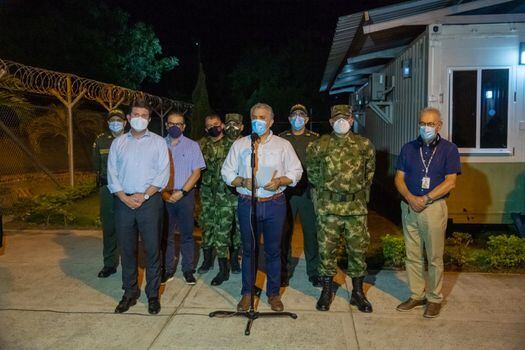 El presidente Iván Duque se desplazó a Cúcuta tras el atentado terrorista que dejó más de 30 uniformados heridos.