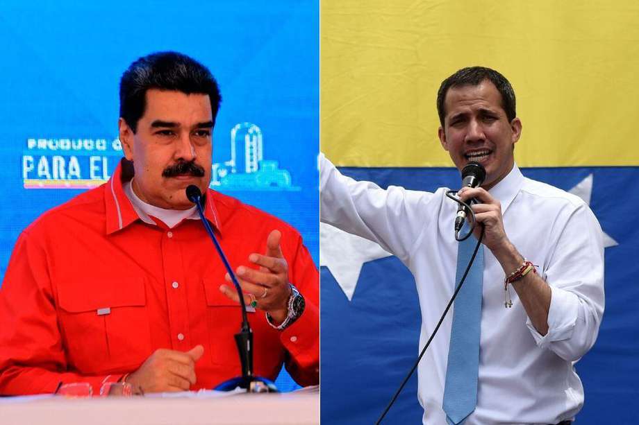 Nicolás Maduro y Juan Guaidó. / AFP