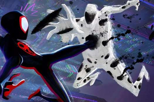 Fotograma de la película animada, Spider-Man: a través del Spider-Verso.
