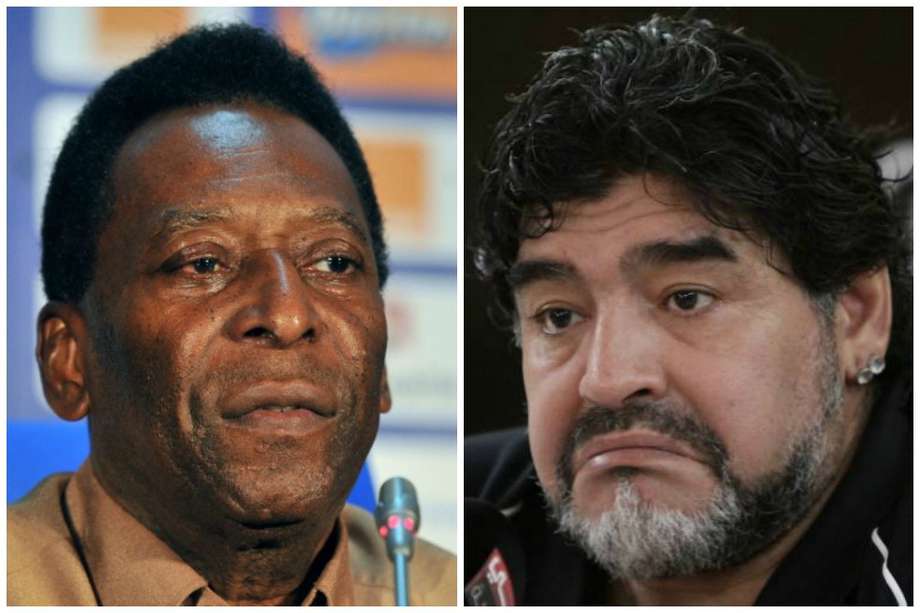 Pelé y Maradona / AFP