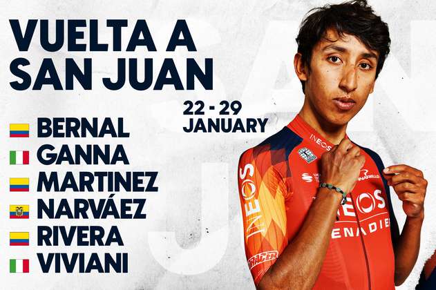 Ineos confirma a Bernal, Martínez y Rivera para la Vuelta a San Juan 2023
