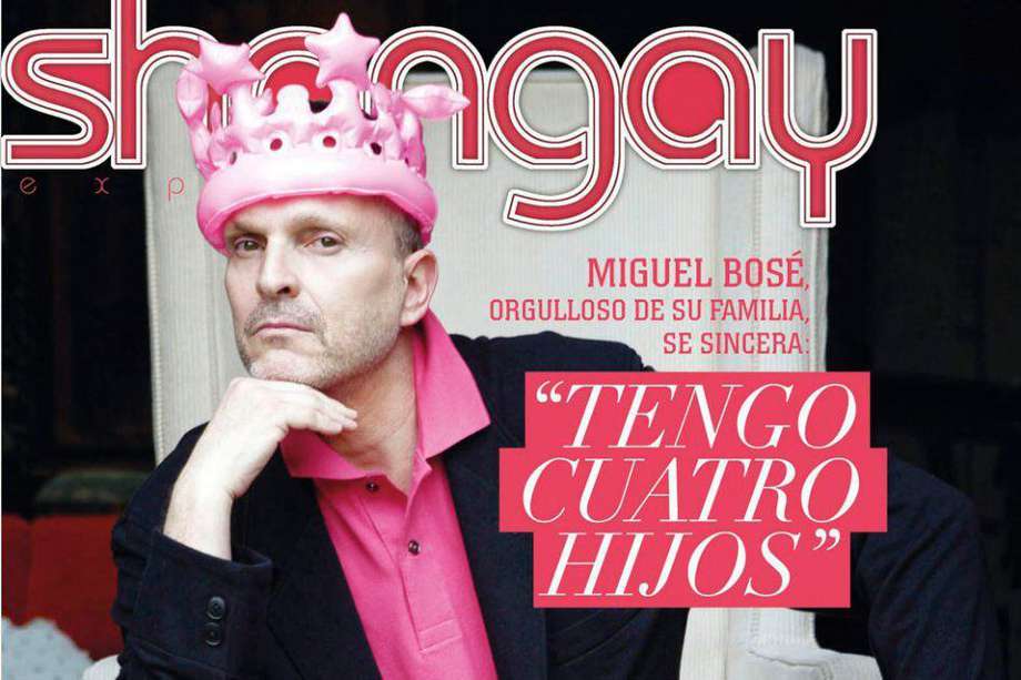 Portada de la edición especial de 'Shangay' con motivo del Día Internacional del Orgullo Gay, en la que aparece el cantante Miguel Bosé.  / Efe