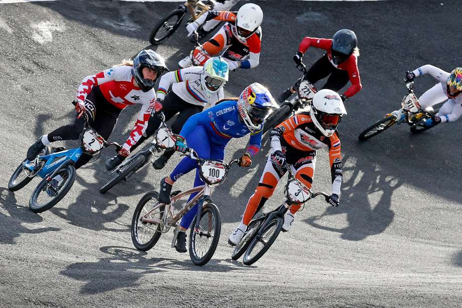 Mariana Pajón durante la Copa Mundo realizada en Bogotá.