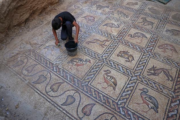 (Fotos) ¡Increíble! En Gaza descubren mosaicos de los siglos V al VII