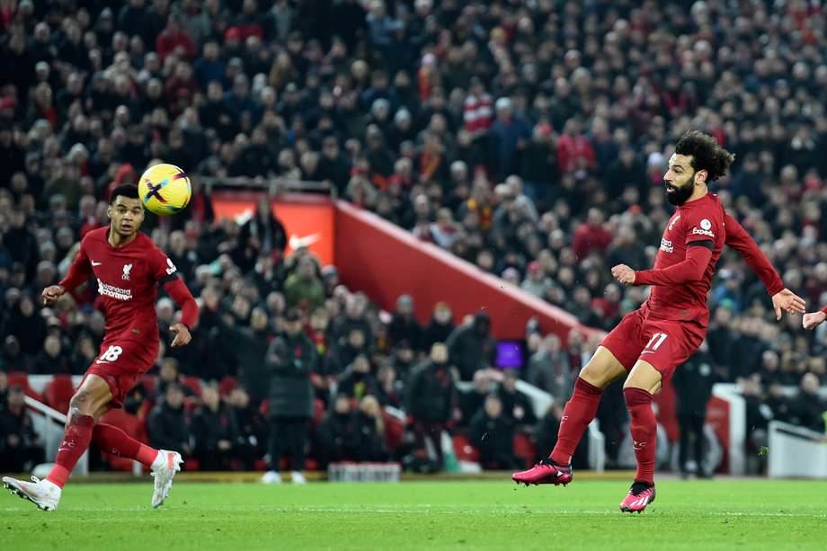 Gakpo y Salah, autores de los goles de Liverpool este lunes.