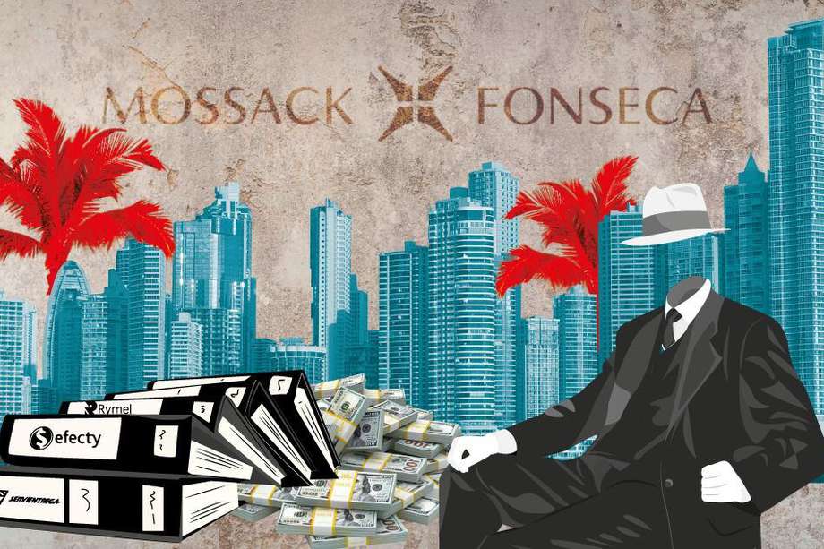 Mossack Fonseca fue la empresa que le ofreció a varis empresas colombianas servicios simulados para evadir impuestos./ Gráfico de Paula Sánchez.