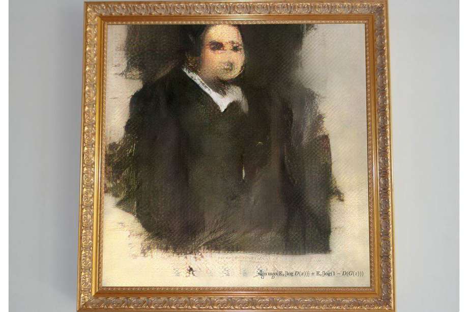El "Retrato de Edmond Belamy", creado por la inteligencia artificial del colectivo francés Obvious, fue la primera obra creada por una inteligencia artificial en ser subastada.