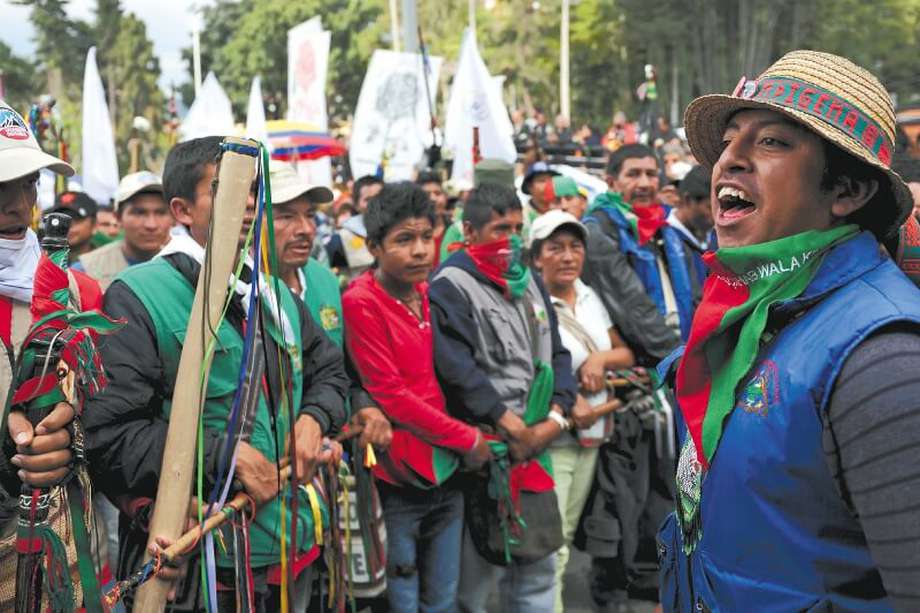Desde el fin de semana, las comunidades indígenas del Cauca comenzaron a concentrarse para iniciar su Minga por la Vida. / Mauricio Alvarado