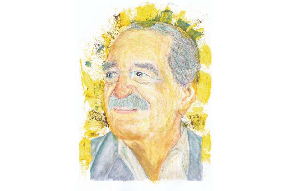 Ilustración de Gabriel García Márquez, quien recibió el Premio Nobel de Literatura hace 40 años.