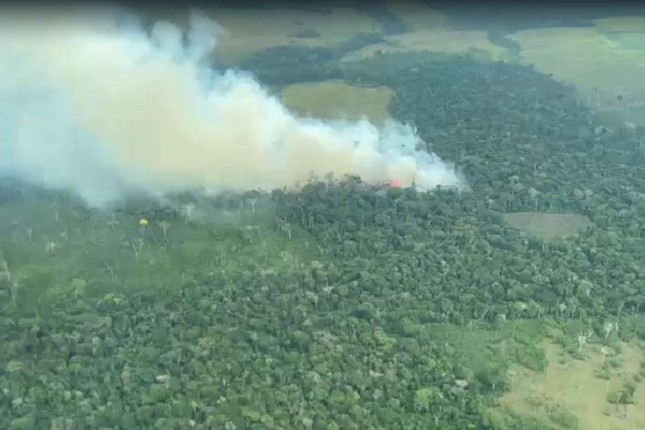 Registro de incendios en el municipio de Calamar, Guaviare, tras sobrevuelos realizados por la  Fundación para la Conservación y el Desarrollo Sostenible (FCDS).