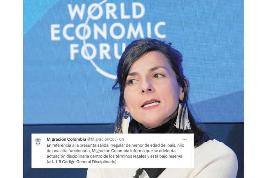 Irene Vélez, ministra de Minas y Energía, se desplazó a Davos, Suiza, al World Economic Forum en enero de 2023. En julio se supo de una irregularidad en la salida de su hijo de Colombia.