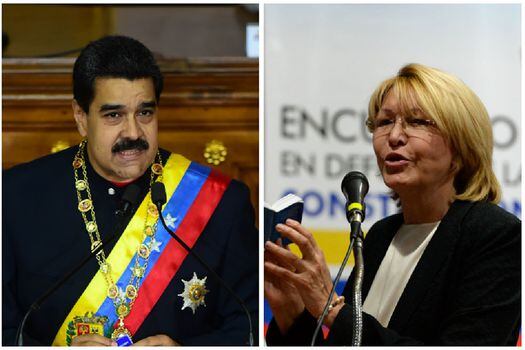 El presidente venezolano, Nicolás Maduro, y la exfiscal general Luisa Ortega. 