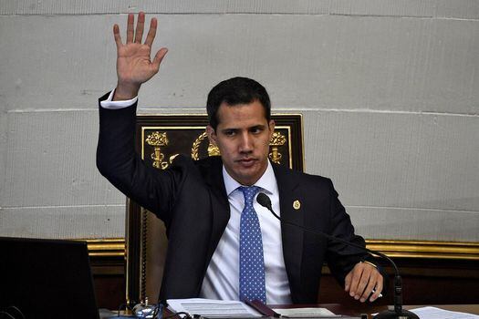 Juan Guaidó, jefe del Parlamento venezolano, autonombrado presidente interino de Venezuela, reconocido por más de 50 países.  / AFP