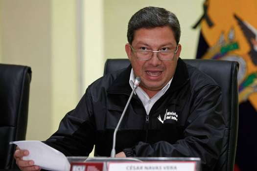 El Ministro del Interior de Ecuador, César Navas. / AFP