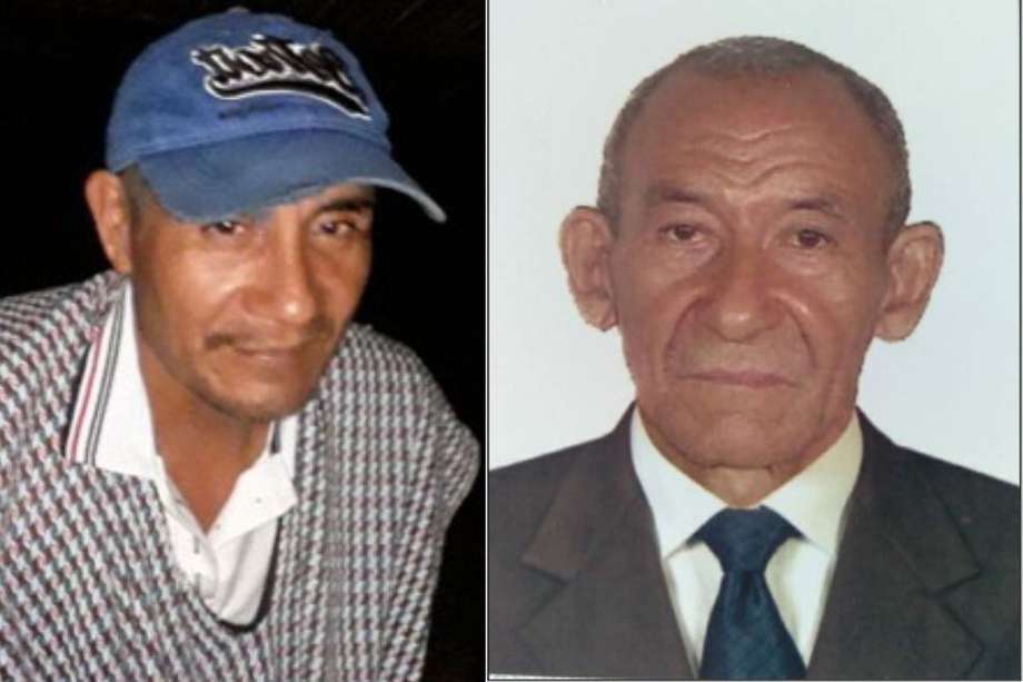 Julián Suárez, muerto en Caquetá en marzo de 2022, y Rafael Mesa, muerto en Montes de María en marzo de 2021.