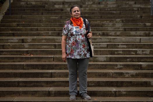 La activista y portavoz del Movimiento Nacional de Víctimas de Crímenes de Estado (Movice) de Colombia, Luz Marina Hache.