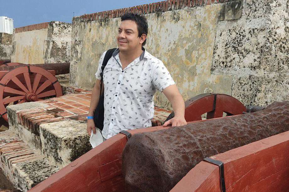 Andrés Felipe Cortázar Mejía en Cartagena esta semana. La Fundación Numismáticos Colombianos (Numiscol) congrega a la mayor cantidad de coleccionistas y comerciantes en el país, una comunidad de 250 especialistas.