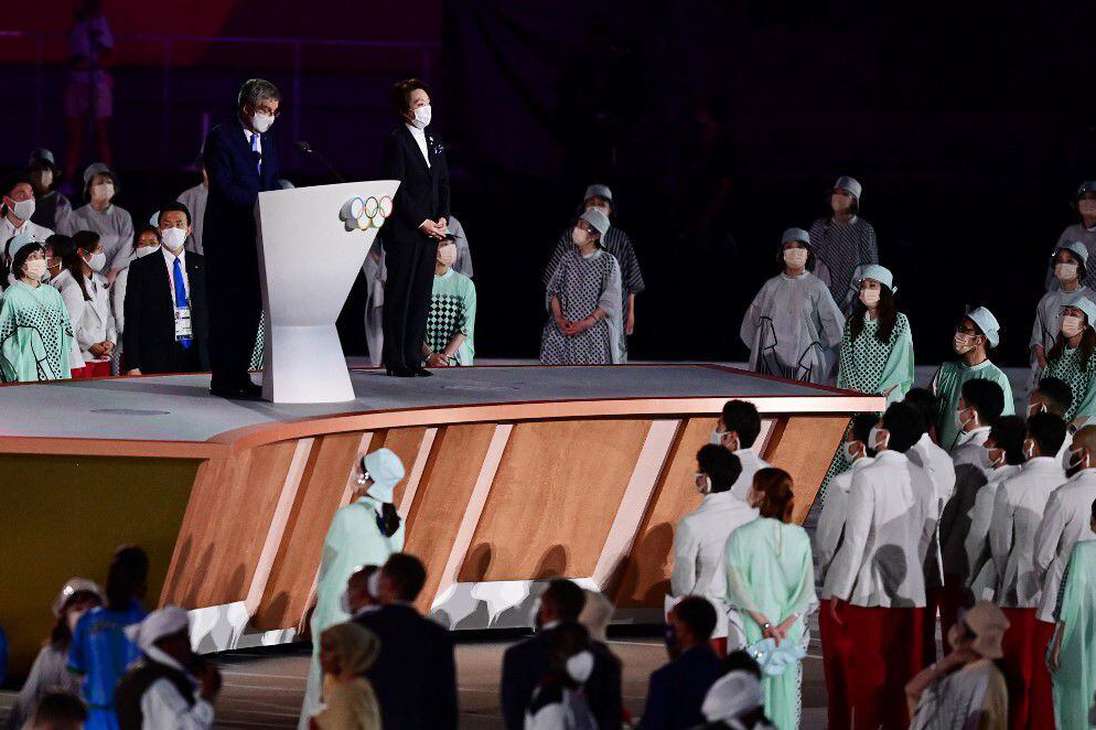 El presidente del Comité Olímpico Internacional, Thomas Bach, y su discurso de apertura.