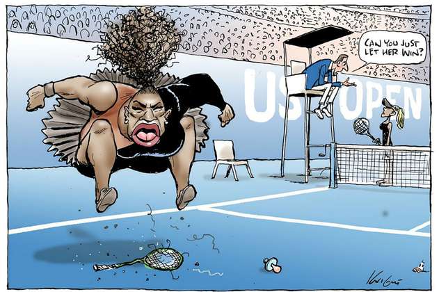 La caricatura acusada de racismo que se sumó al debate de Serena Williams 