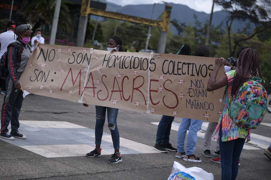 La ONG Instituto de Estudios para el Desarrollo y la Paz (INDEPAZ), indicó que esta es la masacre número 77 de Colombia en lo que va corrido del 2021. Imagen de referencia.