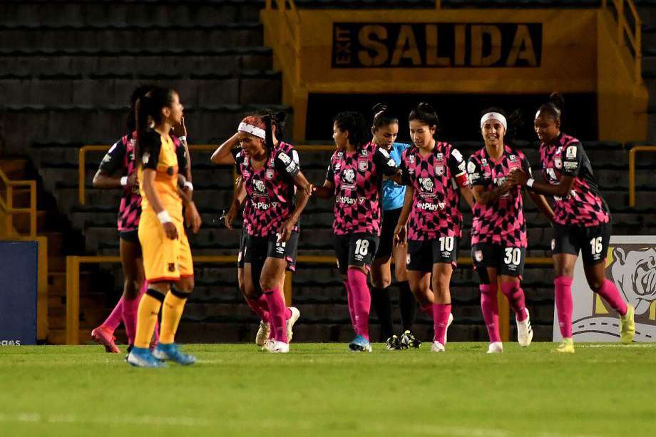 Nubiluz Rangel anotó el gol de Santa Fe en el empate ante Medellín en El Campín. Las leonas esperan repetir el título que ya ganaron en 2017.