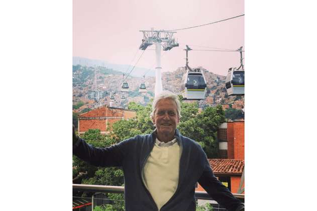 El actor Michael Douglas está de visita en Medellín