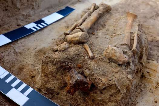 Este no es el primer cuerpo hallado en ese lugar. El año pasado descubrieron el esqueleto de una mujer que estaba doblemente protegida para "que no se escapara"./ Łukasz Czyżewski. Universidad de Nicolás Copérnico en Torun