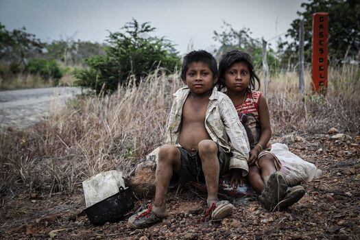 Niños Yupka en las faldas del Perijá. Una fotografía de Marcos Guevara, miembro del Colectivo Miradas.