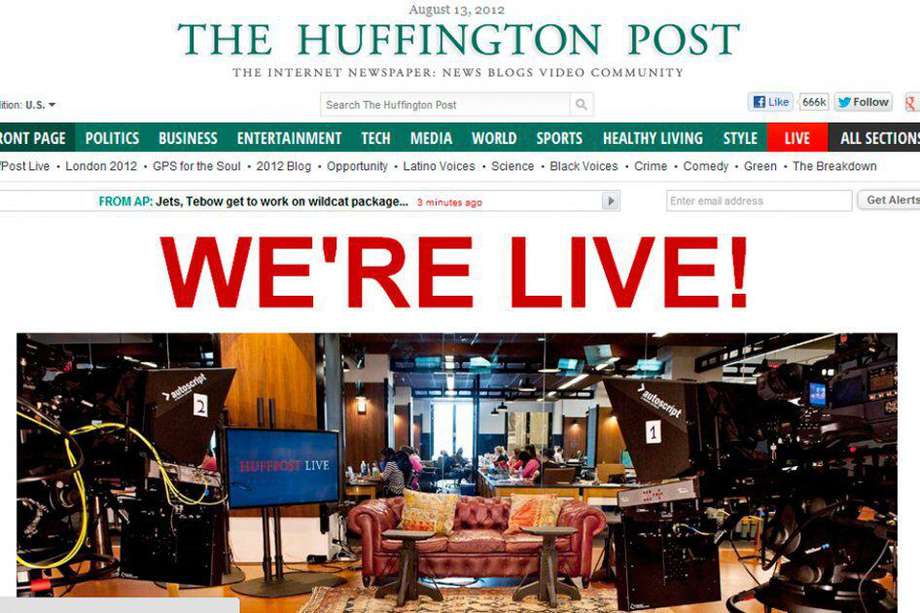 Así se ve el sitio web Huffingtonpost.com.