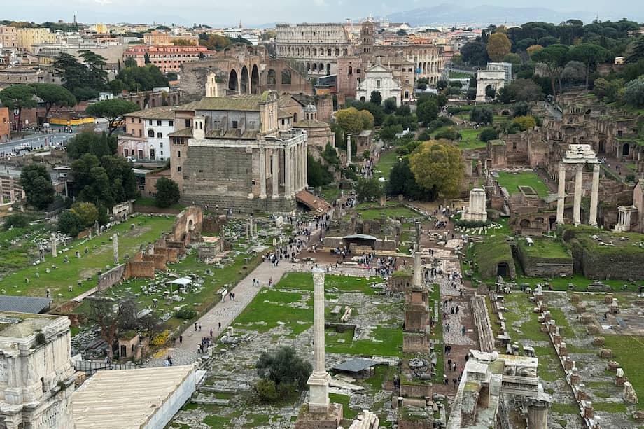 Vista de las ruinas del Foro Romano en Roma.