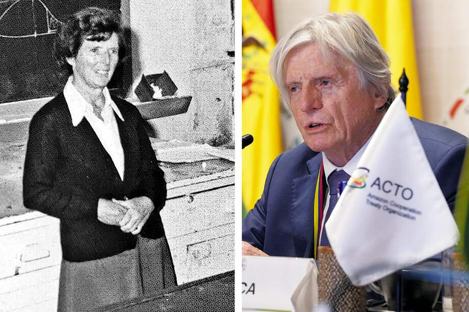 A la derecha, Martín von Hildebrand, presidiendo esta semana la cumbre de países amazónicos, y a la izquierda su madre, Deirdre Mulcahy.