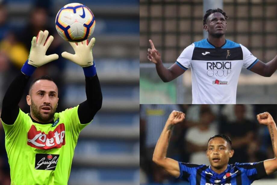David Ospina busca su segundo título con Napoli, mientras que Duván Zapata y Luis Muriel van por el primero con Atalanta. / AFP y EFE