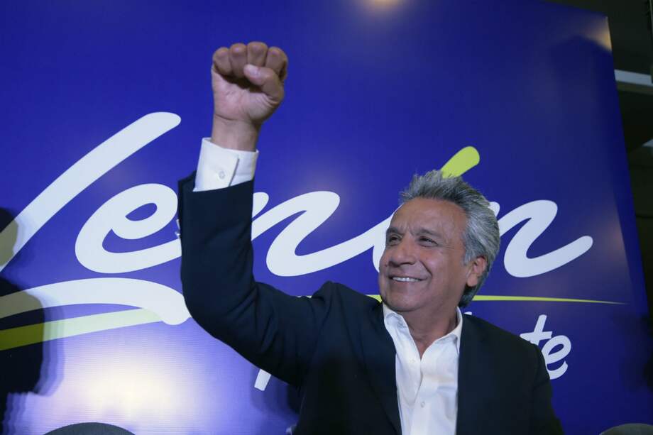 El exvicepresidente Lenín Moreno, ganador de la primera vuelta. / AFP