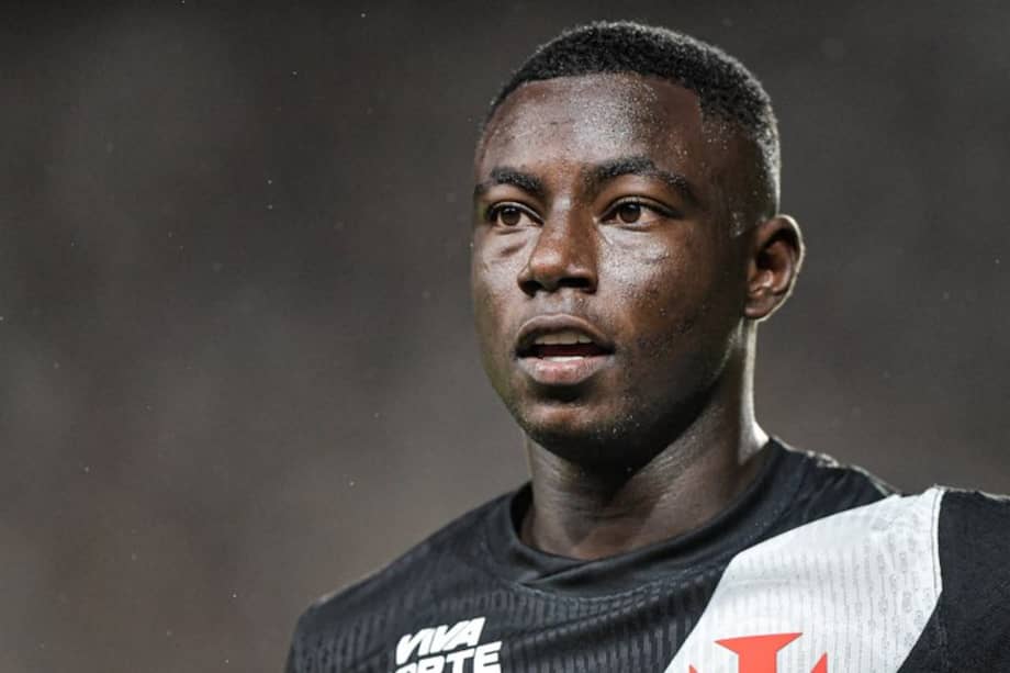 Marino Hinestroza, con la camiseta de Vasco da Gama.