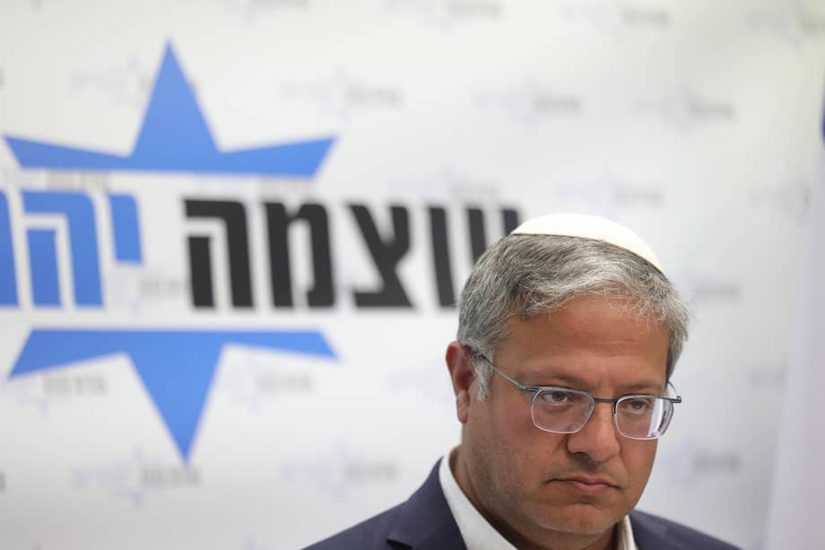 El ministro de Seguridad Nacional israelí, el ultraderechista y exconvicto Itamar Ben Gvir.